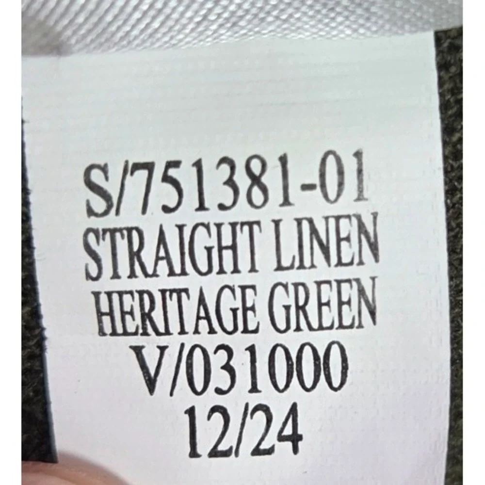 Lot of 2 Old Navy 90s Straight Linen Blend Pants Mens 38x30 Beige Heritage Green